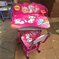 Cartoon design children's writing desk and chair