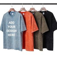 Brand New Men's Casual Clothing OEM Custom Vintage T-Shirts Vintage Style T-Shirts Acid Wash Blank Washed T-Shirts