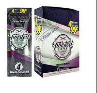 Twisted Hemp Wraps Grape Burst 15 Pack, 4 Pack