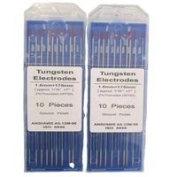Zibo factory 1.6mm*175mm 1/16"*7" WT20 Thorium/thoriated tungsten electrode DC for tig welding