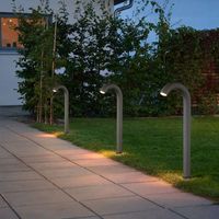 Garden outdoor garden solar led lawn lamp post arc lamp waterproof IP65 led simple modern garden lawn lamp