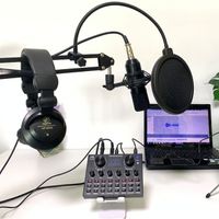 Factory Wholesale V8plus+bm800 Computer USB Live Recording Mixer Sound Card Set