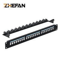 ZHEFAN Cat6 24 Ports Ftp Distribution Frame Cat6A Ftp 24 Ports LAN Distribution Frame for Network Rack Cabinet