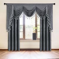 Ready Made Cortinas Luxury Chenille Living Room European Style Curtains
