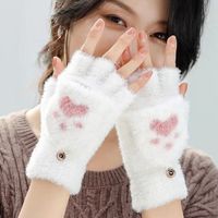 Hot Sell Half Finger Knitted Gloves Flip Flops For Women Touch Screen Winter Gloves
