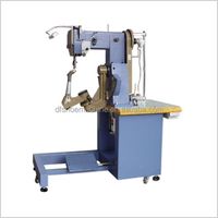 Double thread lockstitch seated side inseam shoe sole industrial sewing machine
