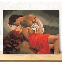Hot Sale 3d Famous Modern Abstract Oil Painting Couple Nude Custom Canvas Adult Body Art Painting Room Decoration