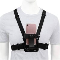 2 in 1 Adjustable Elastic Phone Quick Clip Phone Mount Action Camera Chest Strap Mounting Harness Go Pro Accessories