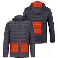 Custom Men's Temperature Controller 2022 Down Jacket US Size Winter Warmer USB Rechargeable Heated Warm Jacket With Battery Pack
