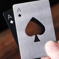 Custom Logo 1.6mm Thicker Shape Stainless Steel Business Credit Card Bottle Opener