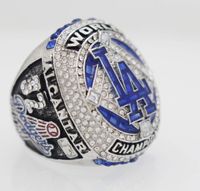 League Baseball Championship Ring Engravable Metal Diamond Collection Los Angeles Dodgers Ring As Gift