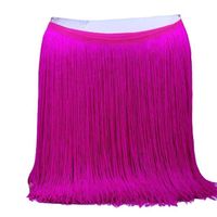Wholesale High Quality 12inch 30cm Nylon Double Thread Lace Tassel Dress Fabric