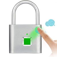 USB Smart Security Door Lock Keyless Smart Fingerprint Chargeable Padlock for Travel