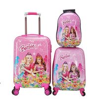 Factory direct sale cartoon printing soft travel universal wheel suitcase trolley bag suitcase