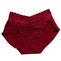 Modal Ladies Panties Lace Seamless Breathable Silk Double Layer Wide Waist Mid Waist Panties Ladies Briefs