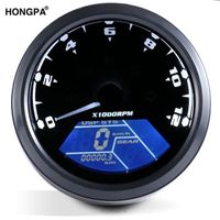 12000RPM kmh/mph Meter Motorcycle Odometer LCD Digital Tachometer Speedometer Motorcycle