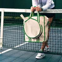 Women's Premium Picklebag Bag Men's Tennis Tote Pickleball Racket Kit Cotton Canvas Tennis Racquet Bag