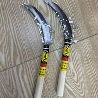 High-quality solid wood handle 65 manganese steel sickle outdoor agricultural sawtooth Japanese sickle