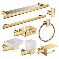 Gold bathroom accessories Bathroom accessory set