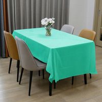 Disposable Tablecloth Solid Color Disposable Rectangular Table Cloth PEVA Waterproof Plastic