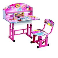 Popular school furniture classic wooden adjustable kids study table