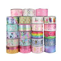 Midi Ribbons Listones Assorted Hot Selling Foil Ink Printing 3 Inch 75mm Grosgrain Ribbons For Hair Bows DIY Crafts