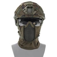 MUCHAN steel mesh polyester solid color fan-shaped tactical headgear CS high elastic fabric moisture absorption