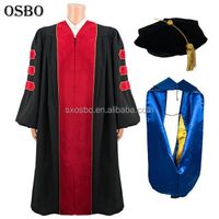 Wholesale Custom High Quality College University Academic Cap Doctor American Style Bachelor Graduation Gown