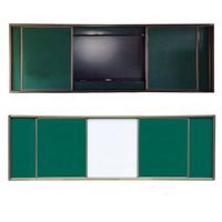 Double Resin Push-Pull Chalkboard Learning Blackboard Green Magnetic Whiteboard