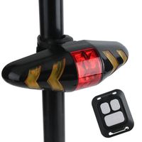 Red and Yellow Light Smart Control Bike Light, Rechargeable Wireless Smart Turn Signal Bike Tail Light