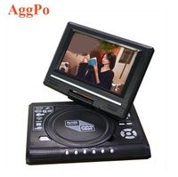 7 Inch Portable DVD EVD Player, Rotating Support Multi-Format HD Screen Player with TV FM USB Gaming