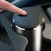 New Design Durable Metal Portable Car Trash Can Car Cup Holder Organizer Car Accessories