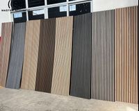 Master Acoustic Modern Acoustics Akupanel Sound Absorbing Protective Wooden Design Wood Lath Polyester Fiber Wall Panel