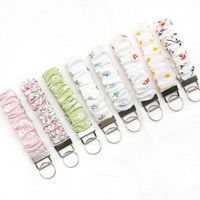 New Arrival Hair Accessories High Quality Custom Pattern Polyester Hair Ties Keychain