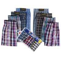 UOKIN High Quality 100% Woven Cotton Plaid Briefs Boys Sports Boxer Shorts 2-15 Years Old Kids NB2260