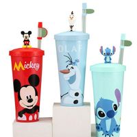 Stitch cartoon character mug Stitch big straw cup Stitch cartoon coffee mug