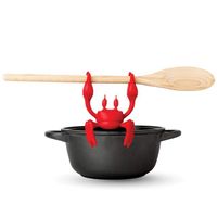 Red the Crab Silicone Utensil Holder Silicone Spoon Rest for Stovetop Heat Resistant Kitchen and BBQ Utensil Holder