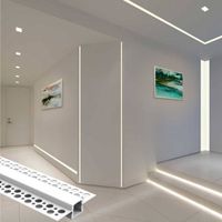 Hot Sale Linear Light For Ceiling Gypsum LED Profile PC Cover Diffusion Cooling T Slot LED Channel Diffuser Black White
