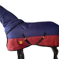 Winter Turnout Standard Horse Rug Horse Turnout Blanket with Removable Neck Cover Waterproof Blanket Quilted Padded Lining