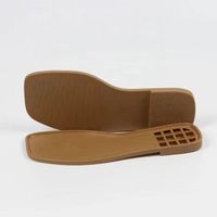 Best Selling 2021 Factory Low Price High Quality Low Heel Square Toe Shape PVC Sole/PVC Outsole Women Shoes and Sandals