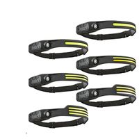 Outdoor Silicone Led Headlight Headlight Rechargeable USB Waterproof 350 Lumens COB 230 Degree Led Headlight with Motion Sensor