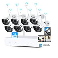 Foscam 1080p Night Vision Motion Sensor Home Security Camera System Wireless NVR Video Recorder CCTV Camera Kit