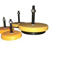 Metal bracket for anti-vibration mounting of circular level for lathe
