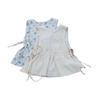 New Arrivals Kids Clothes Sleeveless Baby Girl Shirts Baby Lace Up Tops Mesh Ruffle Boys Girls Sewing Pattern Baby Toddler Tops