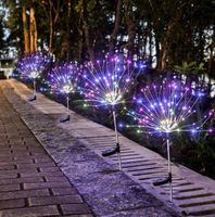 Outdoor Solar Grass Ball Dandelion Light 90/120/150 LED Garden Lawn Landscape Light Festive Solar Firework Light