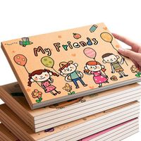 Customized wireless adhesive drawing paper oil painting book children's crayon coloring book