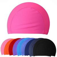 Various Colors Milk Silk Swimming Caps Spandex Swimming Caps Fabric Swimming Caps With Customized Logo