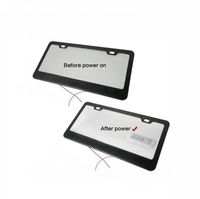 US Adjustable License Plate Cover Light with Stabilizer Remote Control and Frame Dimming Film