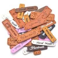 Wholesale 30pcs Handmade Labels Clothes Clothing Leather Products Handmade Labels Jeans Bags Shoes DIY Sewing Supplies