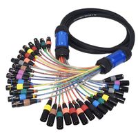 Multi-channel XLR cable audio signal line 4/8/12/16/24 road stage lighting audio signal line XLR male and female pair plug